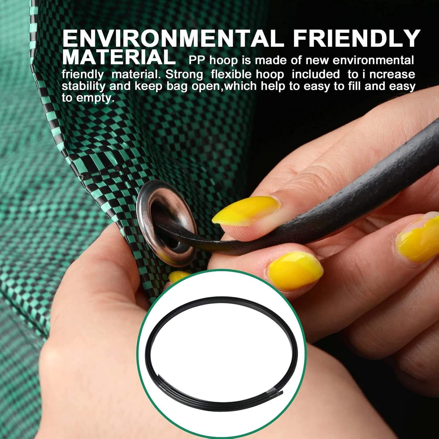 2-Pack Garden Bag Reusable 106L/28Gallon, Garden Waste Bags Heavy Duty with Handles, Collapsible Lawn and Leaf Bags/Trash Can, Gardening Container