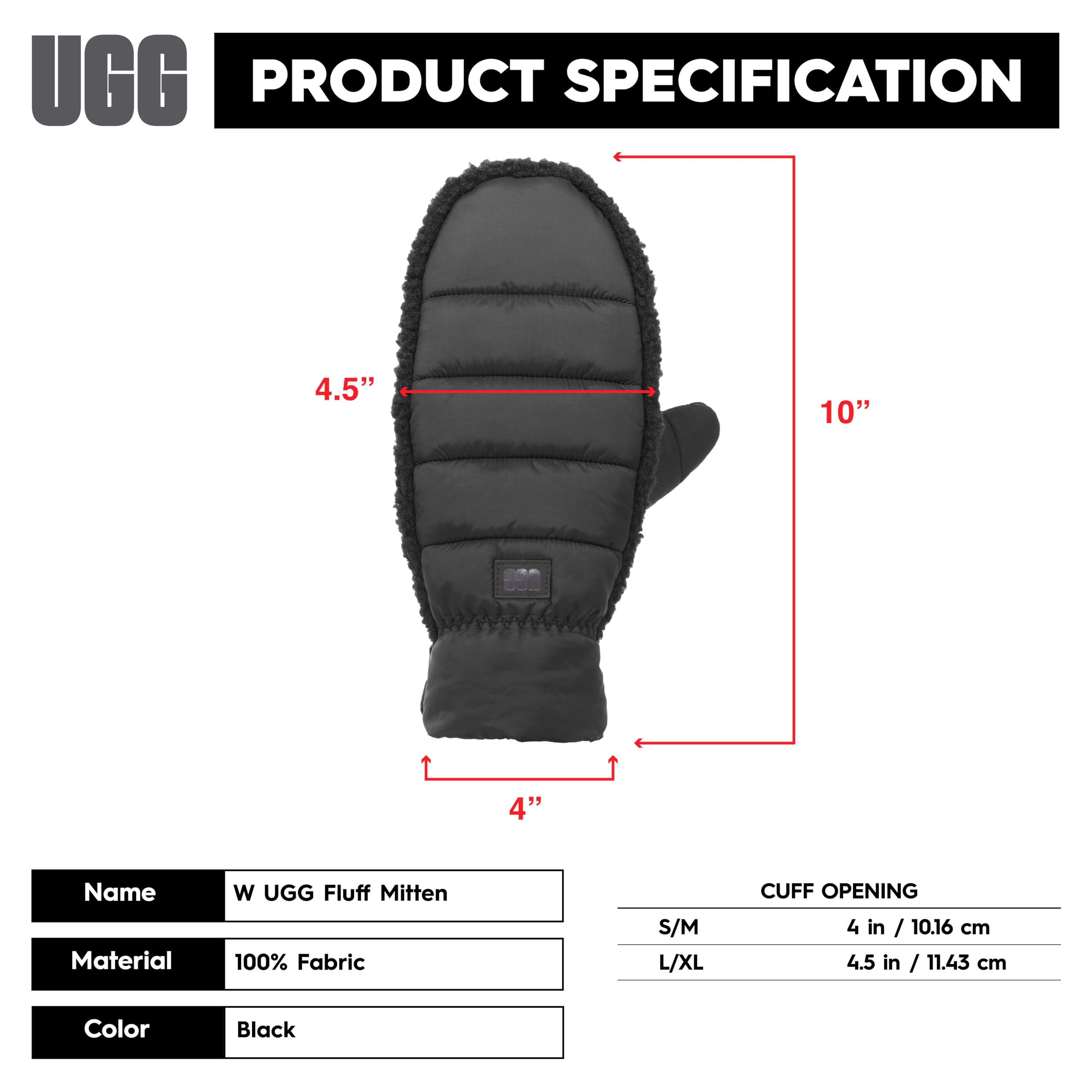 UGG Damen Aw Uggfluff Mitten Handschuhe für kaltes Wetter (1er Pack)