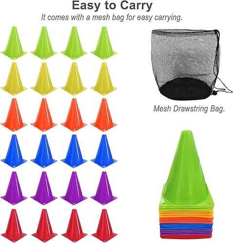 Miniatura 3 de Conos de fútbol para entrenamiento deportivo conos de fútbol, marcador de campo de agilidad para patinaje, baloncesto, práctica de fútbol en