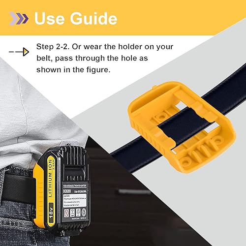 Miniatura 5 de NA Soporte de montaje de batería para Dewalt 20 V 60 V Soporte de muelle de batería apto para herramientas eléctricas de batería DeWalt, paquete de