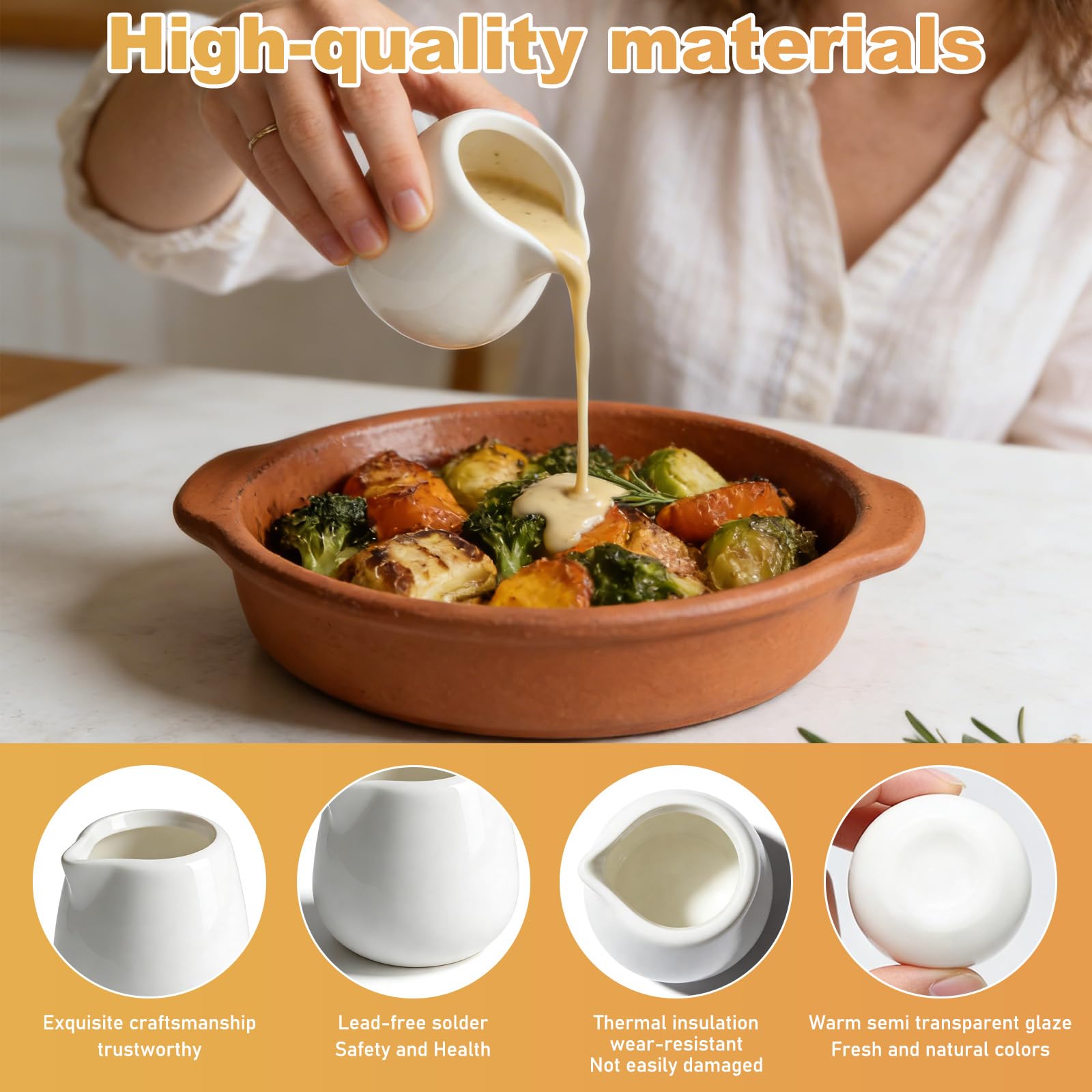Brocca per latte in porcellana, 12 pezzi, 50 ml, piccola brocca per latte in ceramica, senza manico, per espresso, brocca per schiuma, mini brocca per cappuccino, latte, latte art, salse