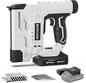 20V Brad Nailer Cordless, 18 Gauge 2 in 1 Nail Gun Battery Powered, 2.0Ah Electric Staple Gun for Upholstery and Carpentry, Include Battery, Charger, Staples, and Nails