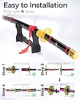 Vista 26 de Cold Blade Toy Sword - 41 inches Toy Katana Replica with Holster Belt and Display Stand - Sword with Authentic Design Shusui