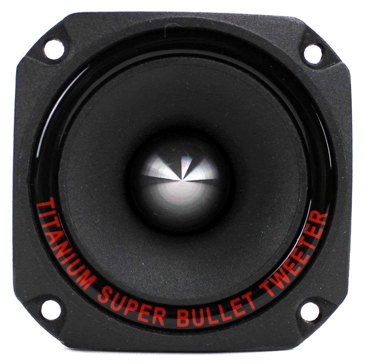 KIT Set pour Pyramid TW44 1 Super Tweeter Driver Titane Noir 8 cm x 8 cm, 150 Watt rms 300 Watt Max, pour portières de Voiture, pour spl Racing, 1 pièce + condensateur Offert