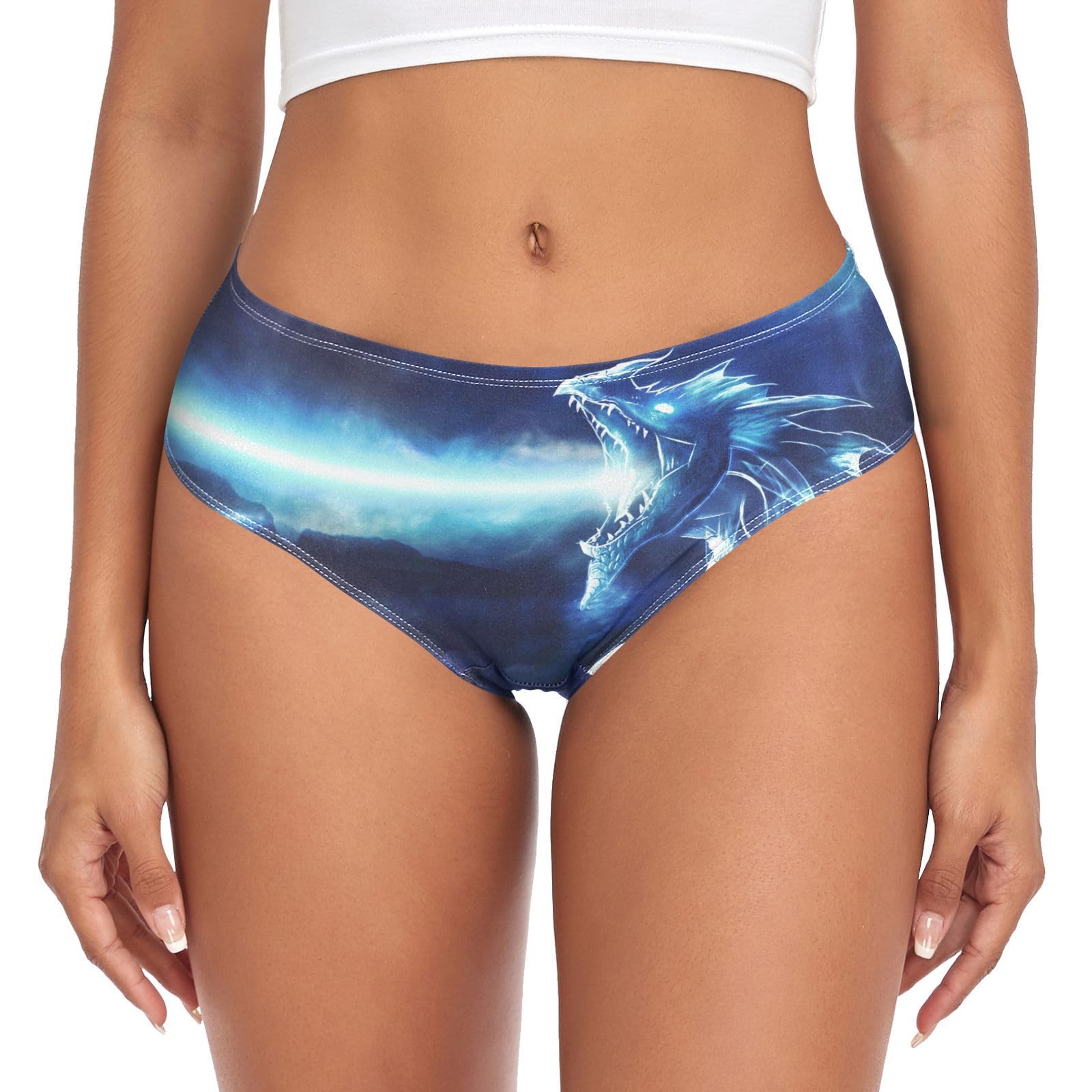 Youjuner Women's Multicolor Underwear Fantasy Dragon Comfy Knickers Basic Briefs Hipster Pants For Girls