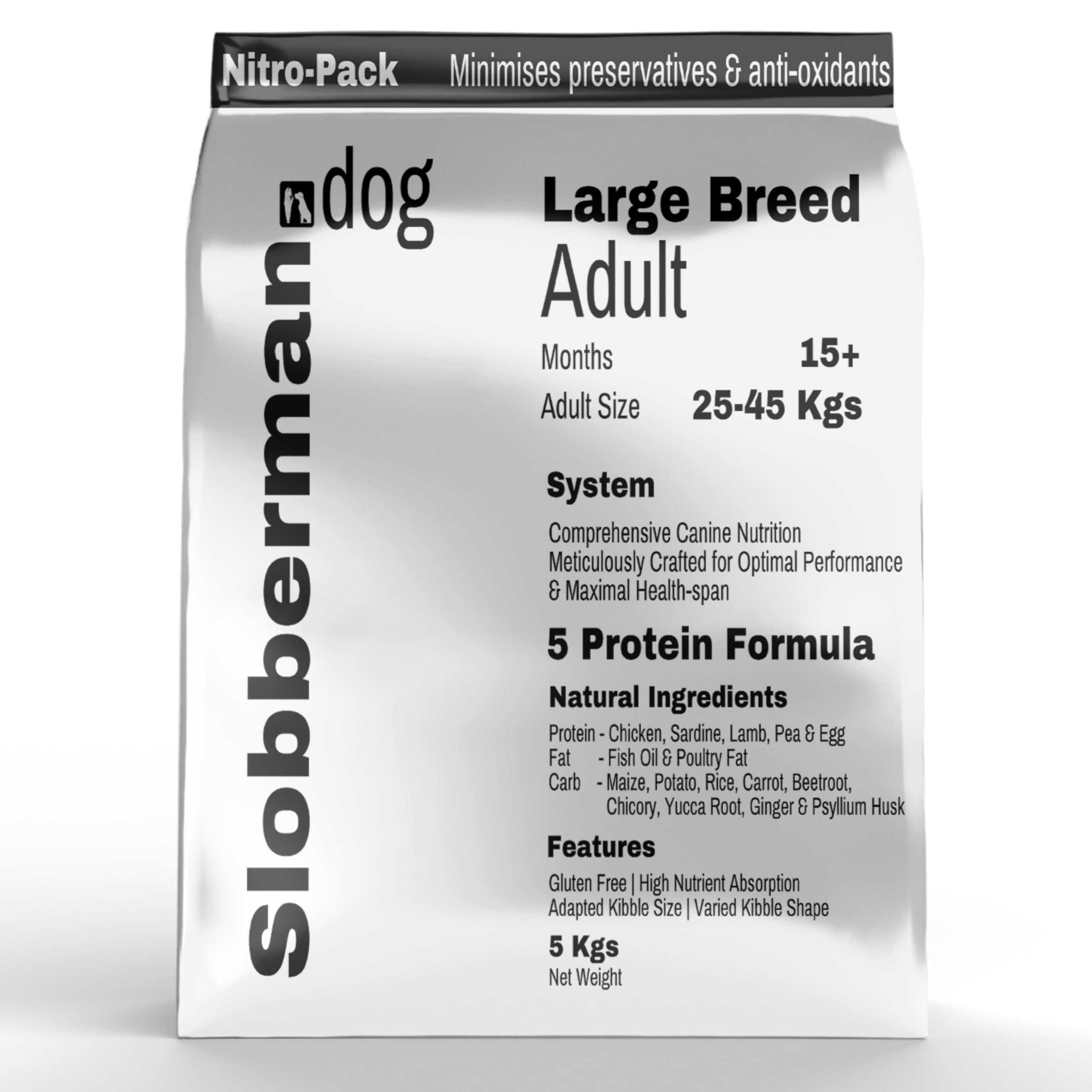 Slobberman.dog Large Breed Adult Dry Dog Food - 5 Kgs for Large/Maxi Breeds | High Protein | Gluten Free | Omega 3 | No Smell (B0DF7K4W4V) Amazon Price History, Amazon Price Tracker