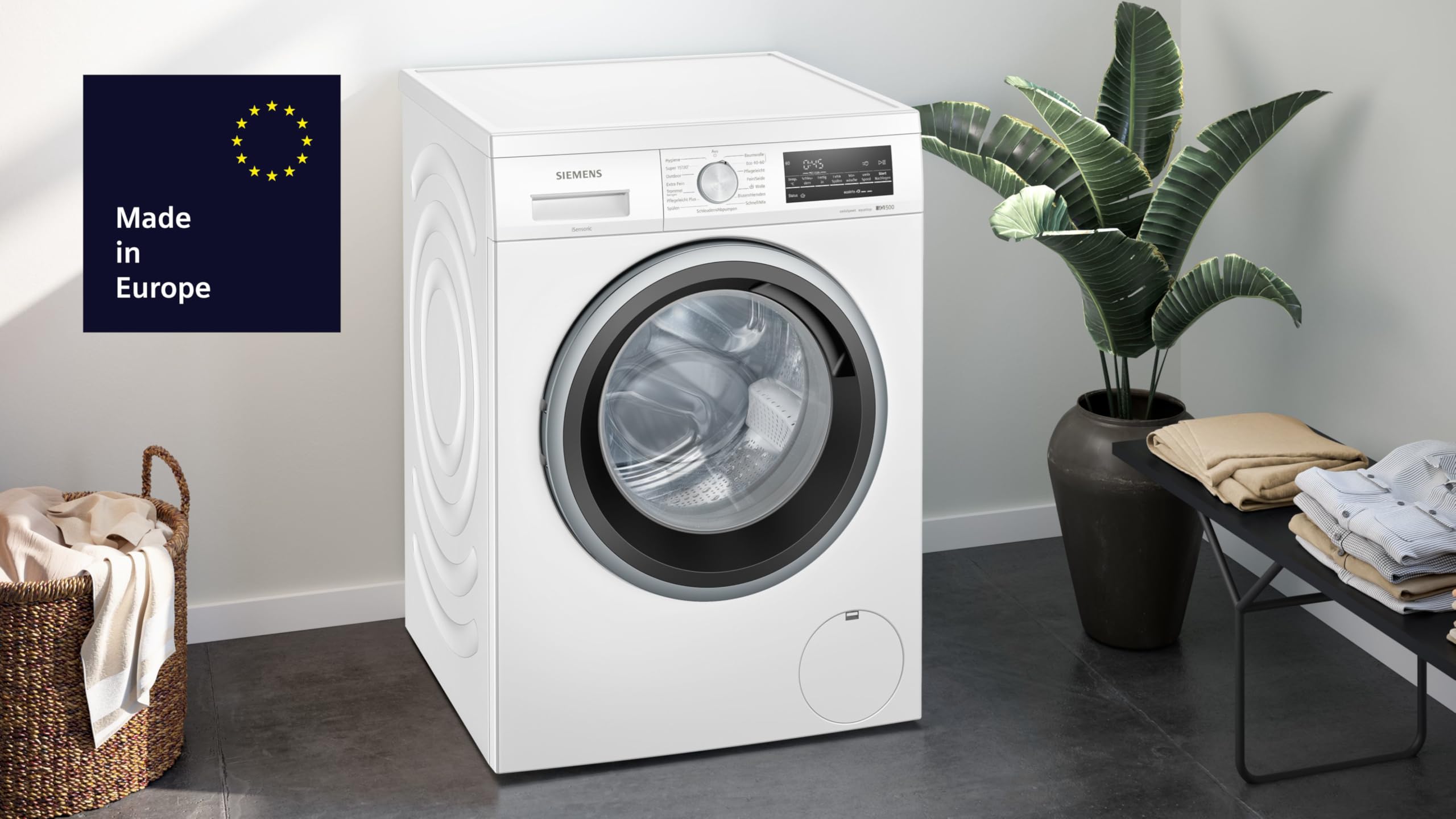 Siemens iQ500 WU14UT71 Unterbau-Waschmaschine 8 kg 1400 UpM Antiflecken-System smartFinish speedPack L Nachlegefunktion