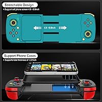 Vista 5 de arVin Bluetooth Controller for iPhoneiPadMacBookiOSAndroidSamsungTabletPC Wireless Gamepad Joystick with Back Button, Analog Triggers, Stretchable