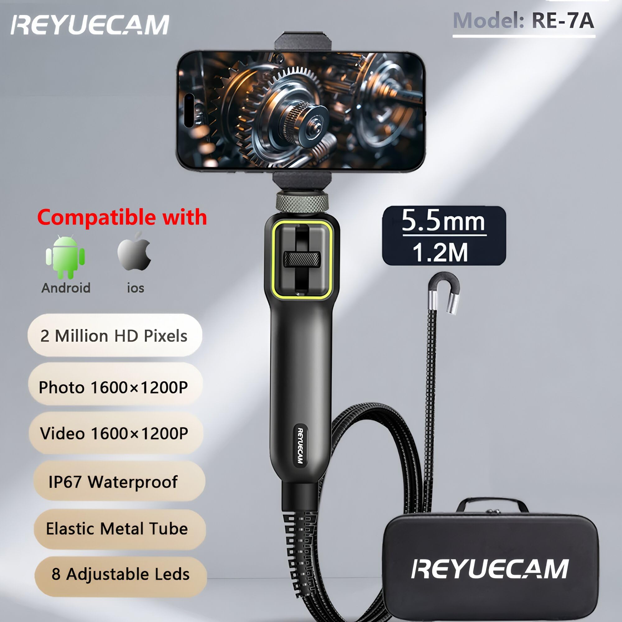 Broescope Re-7A Inspection camera Endoscope 5.5mm 1.2M