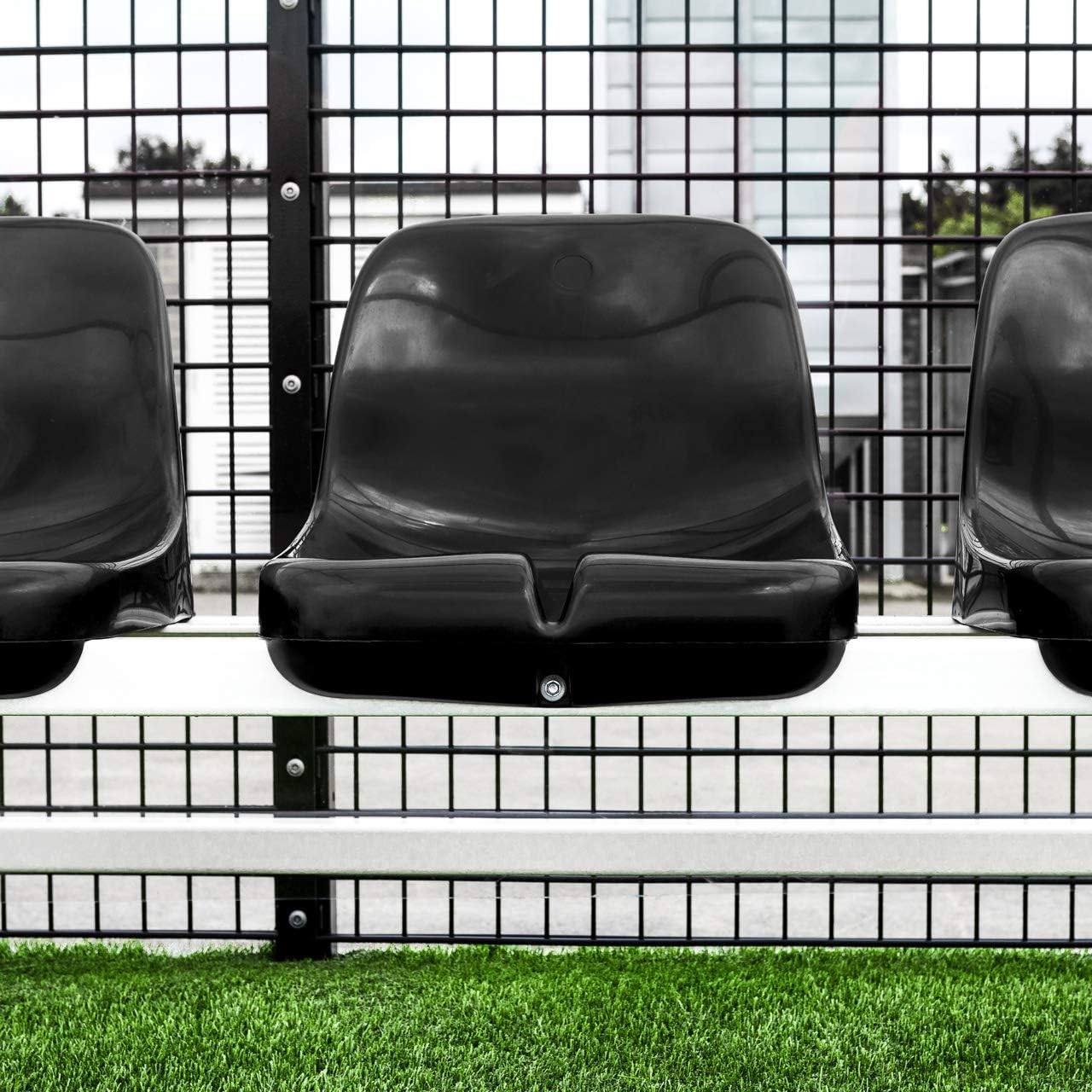 FORZA Plastic Shelter & Stadium Seats | Premium Moulded HDPE Sports Seating (Black, Pack of 1)