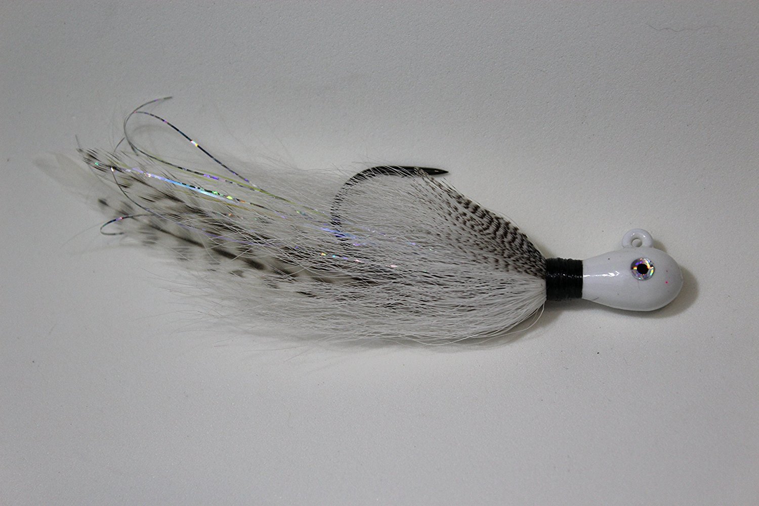 Buy White Grizzly Shad Shorty Joe Hair Jig 4 long Teardrop Bucktail Deceiver Online at Low