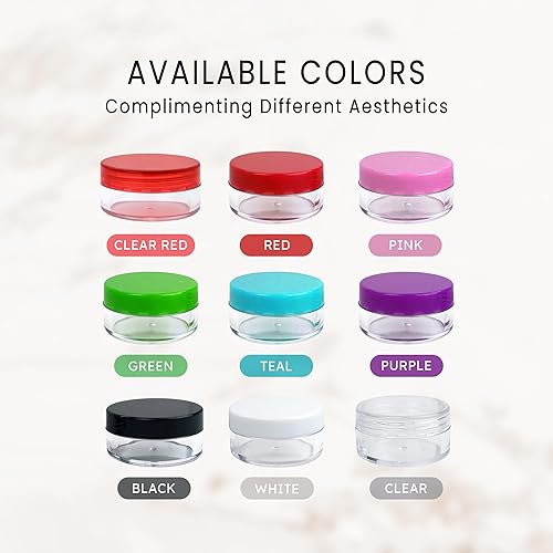 Miniatura 7 de (Cantidad: 300 piezas) Beauticom - Tarros redondos transparentes de 0.35 oz/0.3 fl oz con tapas de rosca para joyas pequeñas, pinturas para