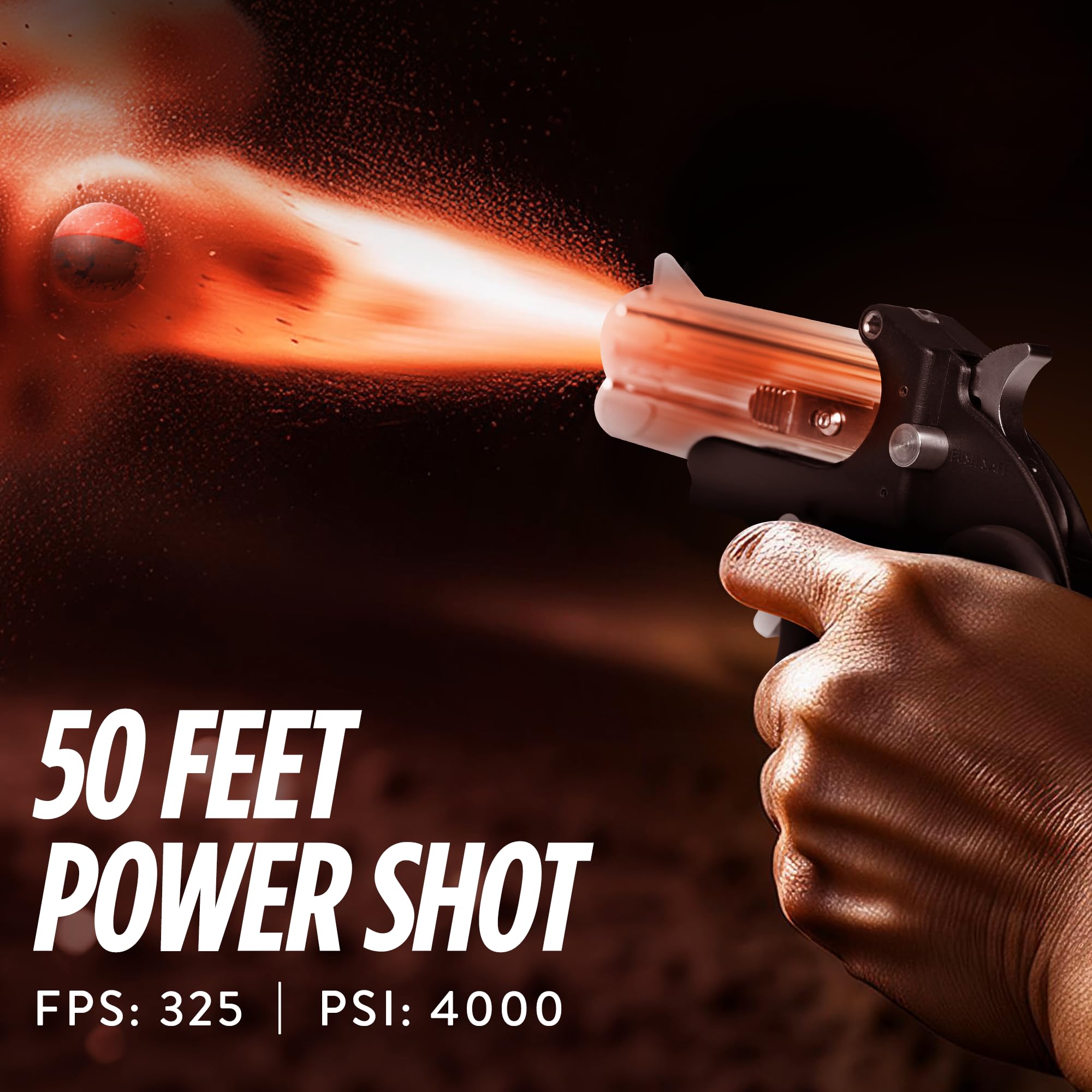 Fireball Mini, il più piccolo lanciatore calibro .50, dispositivo di autodifesa a doppia munizione, dispositivo domestico e di autodifesa, raggio di 15 metri, set di protezione compatto non letale con