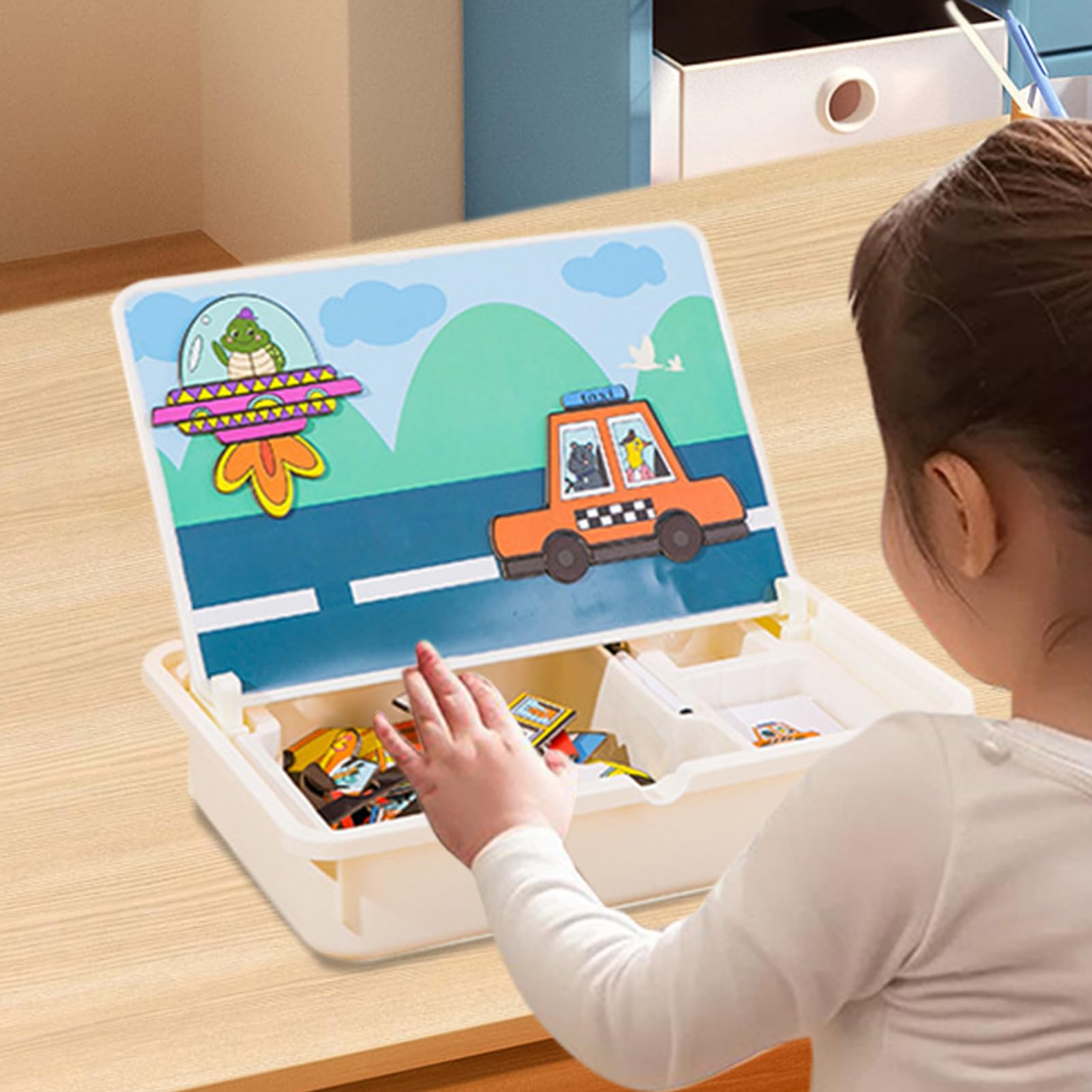 Magnetisches Steckpuzzle Box Magnetisches Puzzle Spiel Für Kleinkinder Und | Kreative Reisespiele Aktivitäten Kinder Für Und Mädchen Im