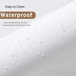 Linge de douche en tissu lavable blanc,Linge douche imperméable à l'eau 72 x 72 inch Hôtel Qualité Salle de bain Rideau de douche avec crochets Rideaux de douche à sec rapide pour salle de bains