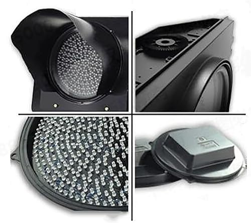 Miniatura 5 de Semáforo LED industrial de 7.874 in (8 pulgadas), 3 luces rojas, amarillas, verdes, luz de señal de tráfico para PC impermeable IP65, luz de