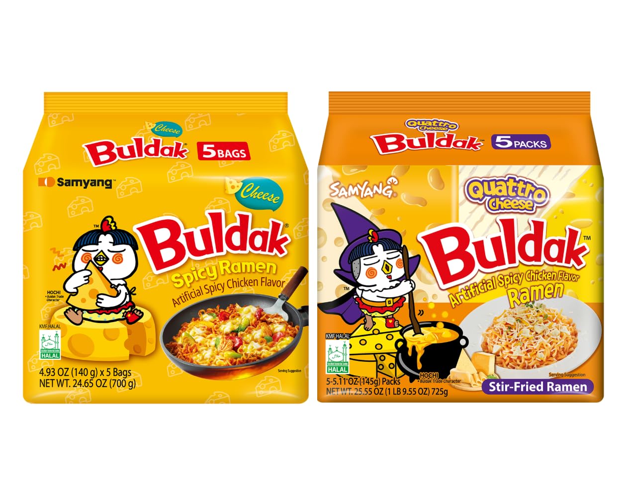 KF GOODIES Korean Ramen Variety Pack Gift Box (10 Count) – Spicy Buldak Noodle Assortment for Birthdays, College Care Packages, Office Snacks, and Gift Baskets