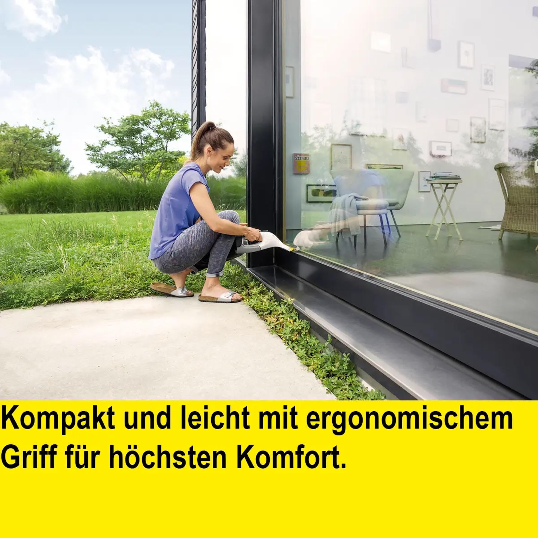 Kärcher Akku-Fenstersauger WV 7 Signature Line 1,5m 100 min 2 Absaugdüsen