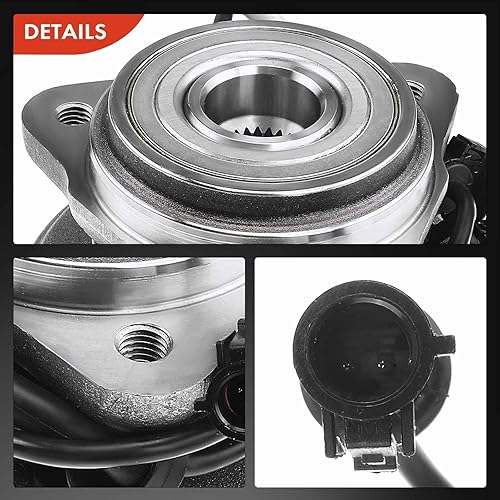 Miniatura 8 de A-Premium 2 rodamientos de rueda delantera y conjunto de cubo compatibles con Explorer 96-01, Ranger 03-09 y Mercury Mountaineer 97-01 y Mazda B4000