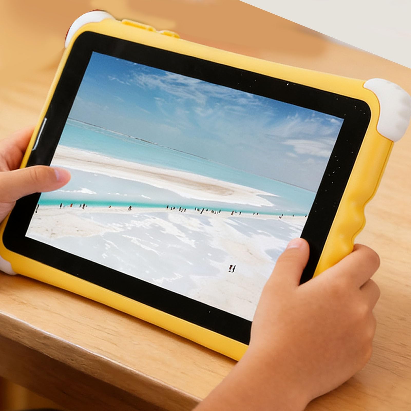 TARSHYRY Tablet per Bambini, Schermo HD 11 Pollici con Custodia Protettiva Robusta e Supporto, Memoria ROM Espandibile 128 GB per L'apprendimento dei Bambini, con Controllo Genitori e (YELLOW)