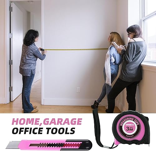 Miniatura 7 de Kit de herramientas para el hogar de 40 piezas con caja de fácil transporte, pequeño juego de herramientas de mano básicas perfecto para