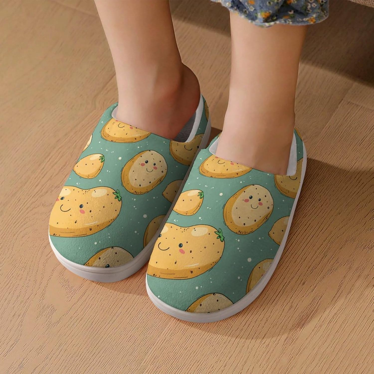 Cute Potato Cute Cotton Slippers Anti-slip House Shoe Slipper Indoor Outdoor