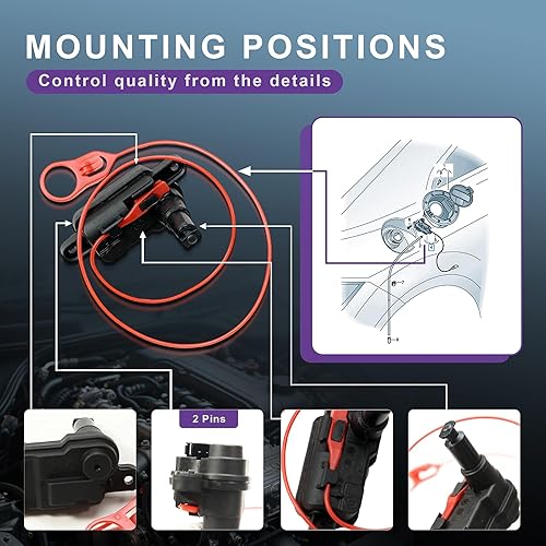 Miniatura 2 de Actuador de bloqueo de puerta del tanque de combustible/controlador de tapa de llenado de combustible 8S0862153 8S0862153A Reemplazo del motor del