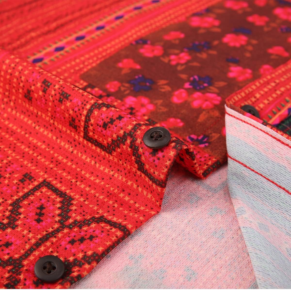 MCEDAR Mens Casual Short Sleeve Button Up Vintage Summer Hawaiian Beach Vacation Shirts (Size S-5XL Big and Tall) - Image 5