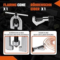 GEARMONSTER Fékcsőperemező Készlet - 7,62m Rézbevonatú Fékcső (4,75mm), 20 Csatlakozóval, Hajlítófogóval - Univerzális Fék és Üzemanyagrends 3