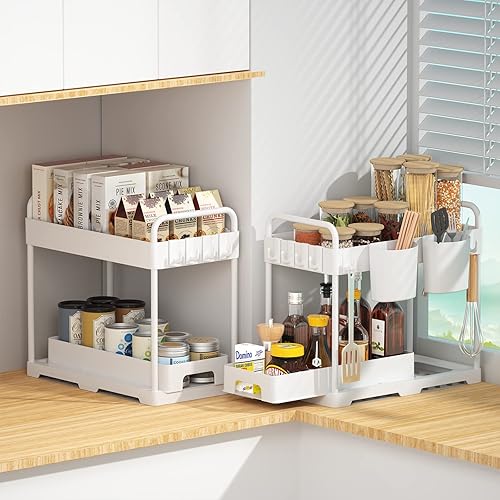 Miniatura 3 de Organizadores y almacenamiento para debajo del fregadero USFU para debajo de la cocina y el baño organizadores y almacenamiento de gabinetes de