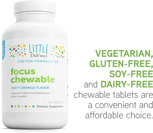 Miniatura 5 de DAVINCI Labs Focus Chewable - Suplemento para apoyar el comportamiento, la salud cerebral y la salud inmunológica para niños* - con vitamina B6,