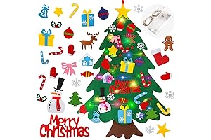 Suweor Upo Felt Christmas Tree Set for Toddlers Kids to Decorate