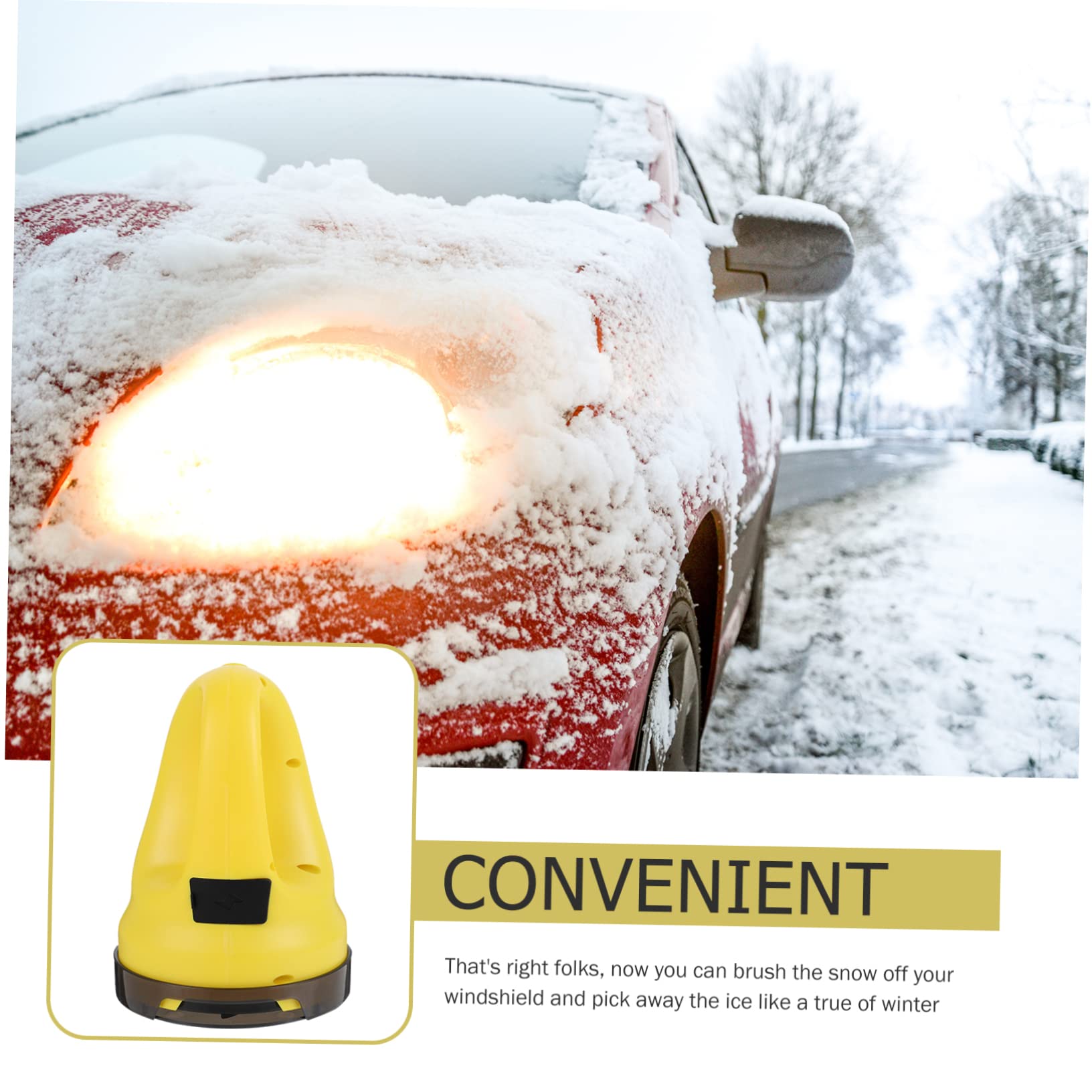 Grattoir à Neige Électrique Abs, Dégivrage et Retrait Neige, Poignée Arquée, Rangement Pratique, pour Voiture, Hiver