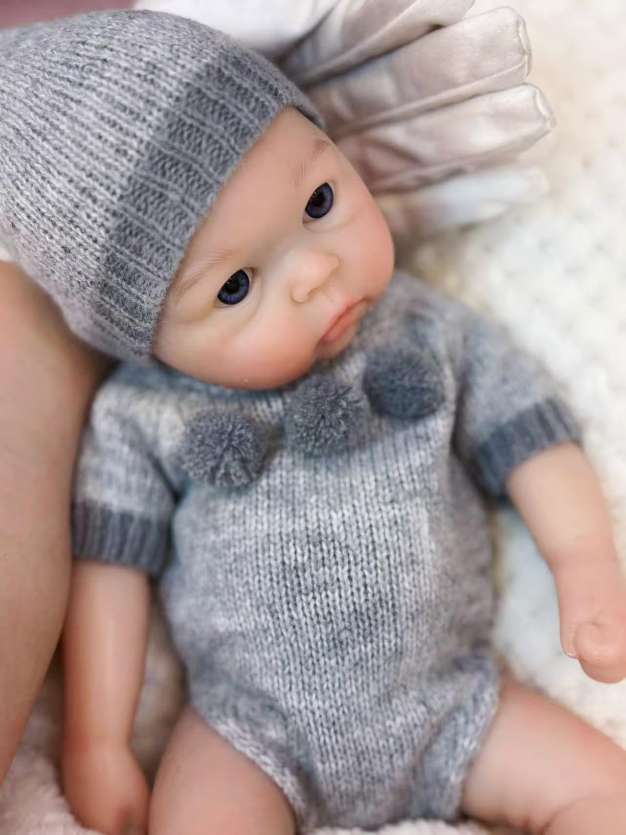 Reborn Babypuppen aus Silikon, 13 Zoll, realistische Silikon-Babypuppe, Set für Kinder ab 3 Jahren