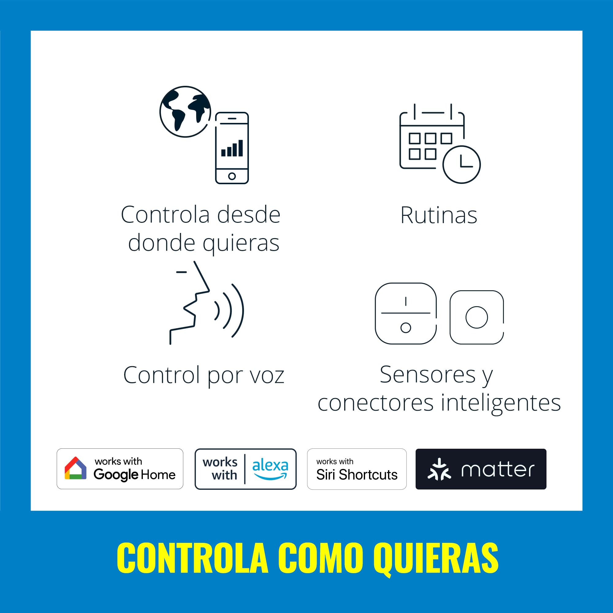 WiZ - Bombilla LED inteligente, E27, clase A (ahorro de energía), conécta via Wi-Fi, tecnologia SpaceSense y Matter, compatible con Alexa