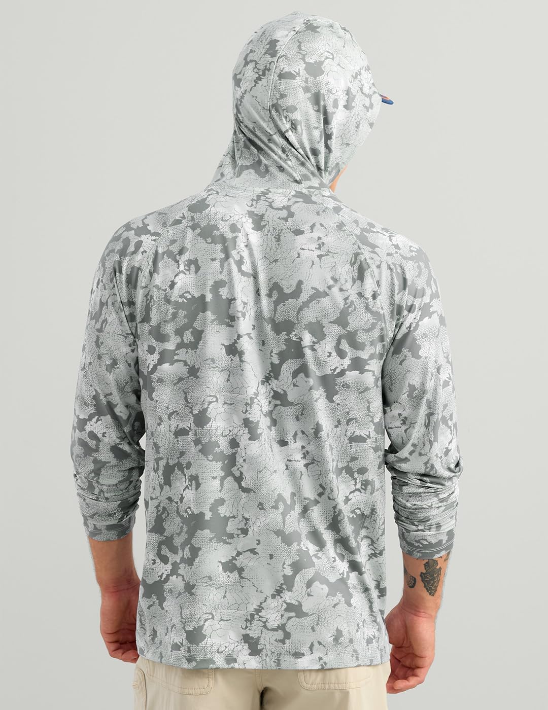 HUK Men's Airweight Hoodie, Lightweight Upf 30+ Performance Fishing Hooded Shirt With Recycled Polyester and Stretch Fabric