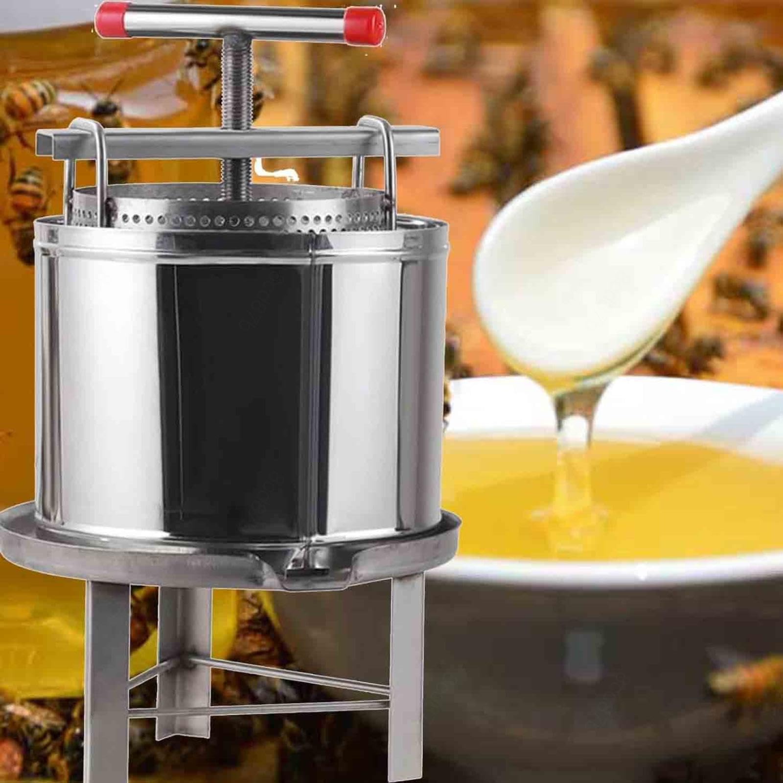 estrattore di miele manuale in acciaio inox pressa manuale per uva manual honey press extractor Attrezzatura apicoltura per Uva Frutta e Verdura Uso Domestico