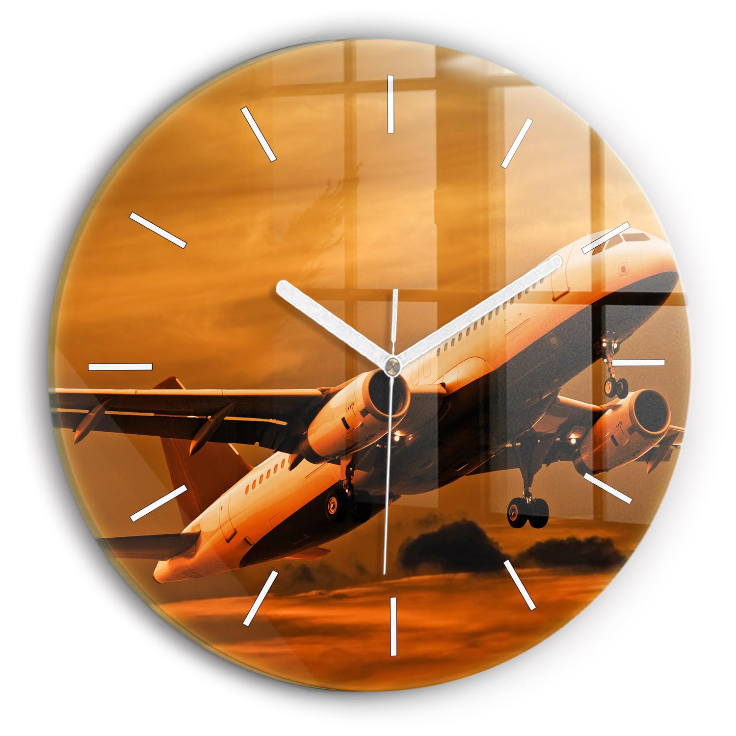 Horloge en Verre Qualité Supérieure Wallfluent Design Élégant et Silencieux