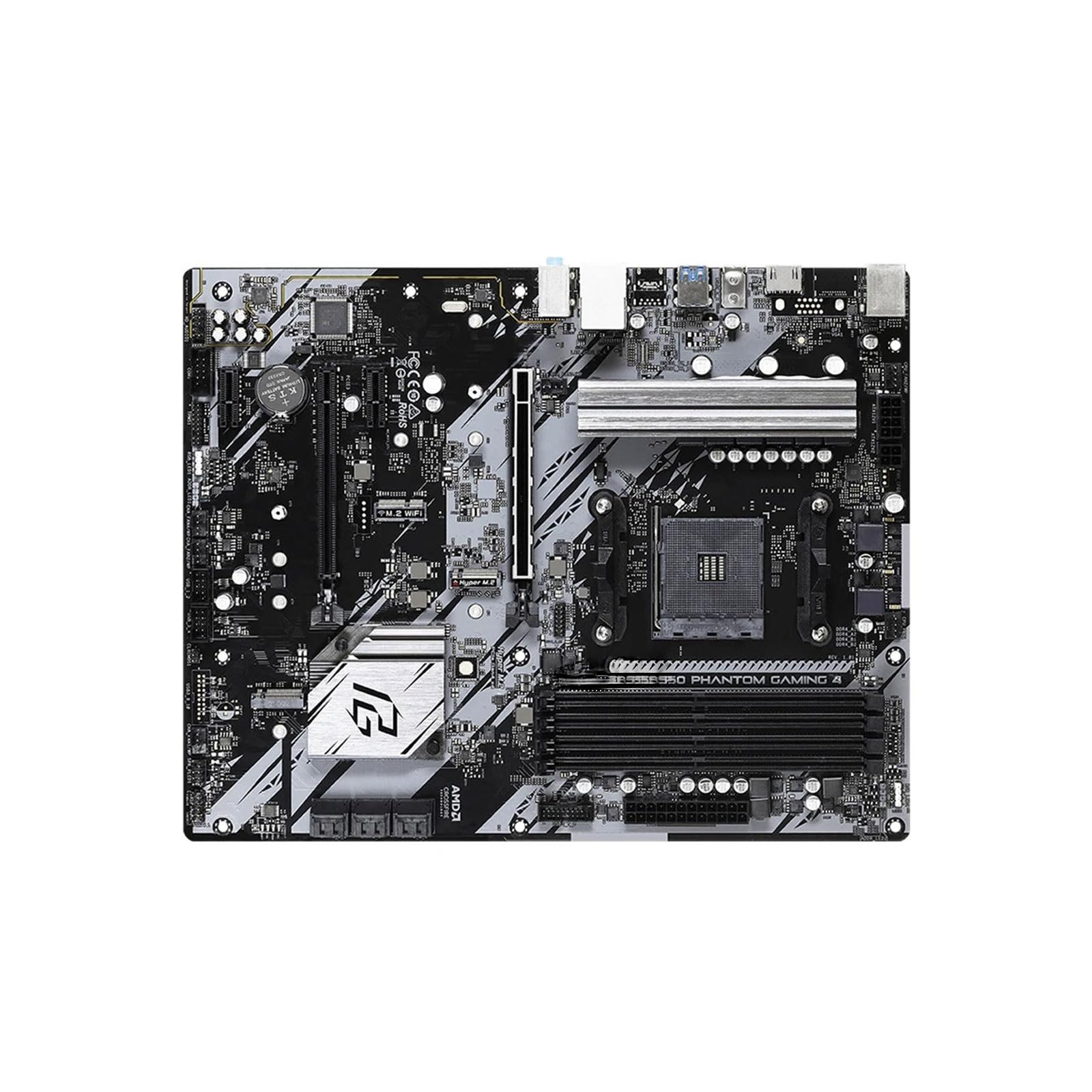 Placa Base Fit For ASRock B550 Phantom Gaming 4 Compatible con procesadores 5600G, 5700X3D y 5800X3D DDR4 a 4533 MHz, 128 GB M.2, B550 PCIe 4.0, ATX y AM4. Placa Bases