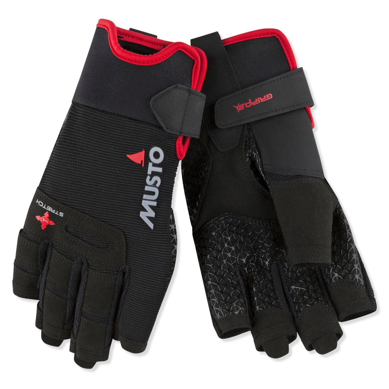 Musto Perfomance - Guantes Cortos para Dedo en Negro - Adultos Unisex - Guantes Flexibles y Transpirables para Deportes acuáticos