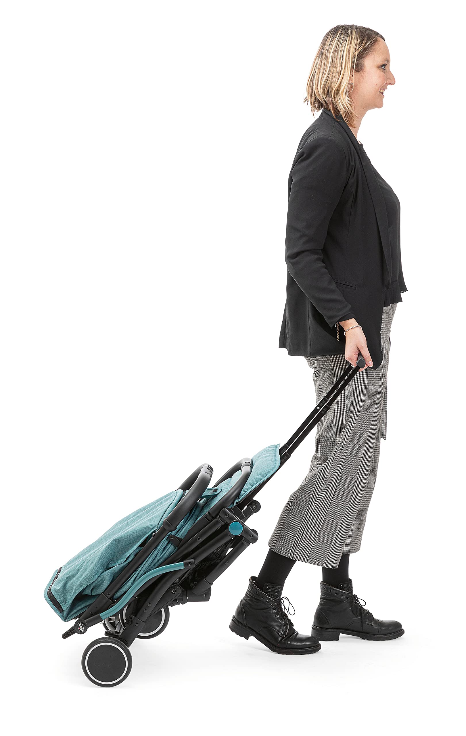 Chicco Trolley Me Passeggino Leggero da 0 Mesi a 15 kg, Passeggino Reclinabile e Pieghevole con Funzione Trolley, Chiusura Compatta, Parapioggia e Cappottina Estendibile, Portata Massima 18 kg