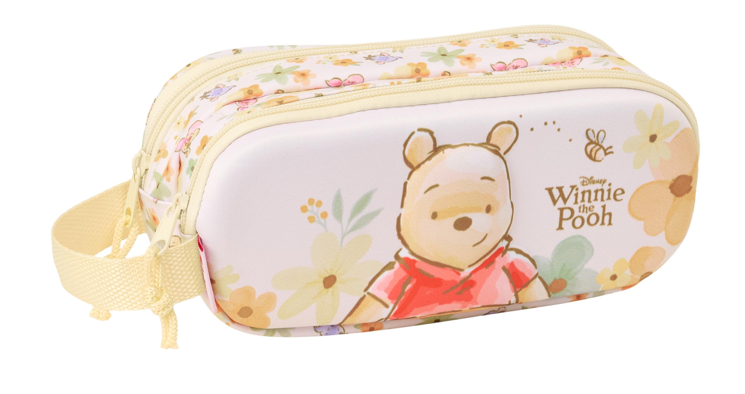 Winnie the Pooh – Double 3D Pencil Case, Children's Pencil Case, Ideal for School Age Children, Comfortable and Versatile, Quality and Resistance, 21 x 6 x 8 cm