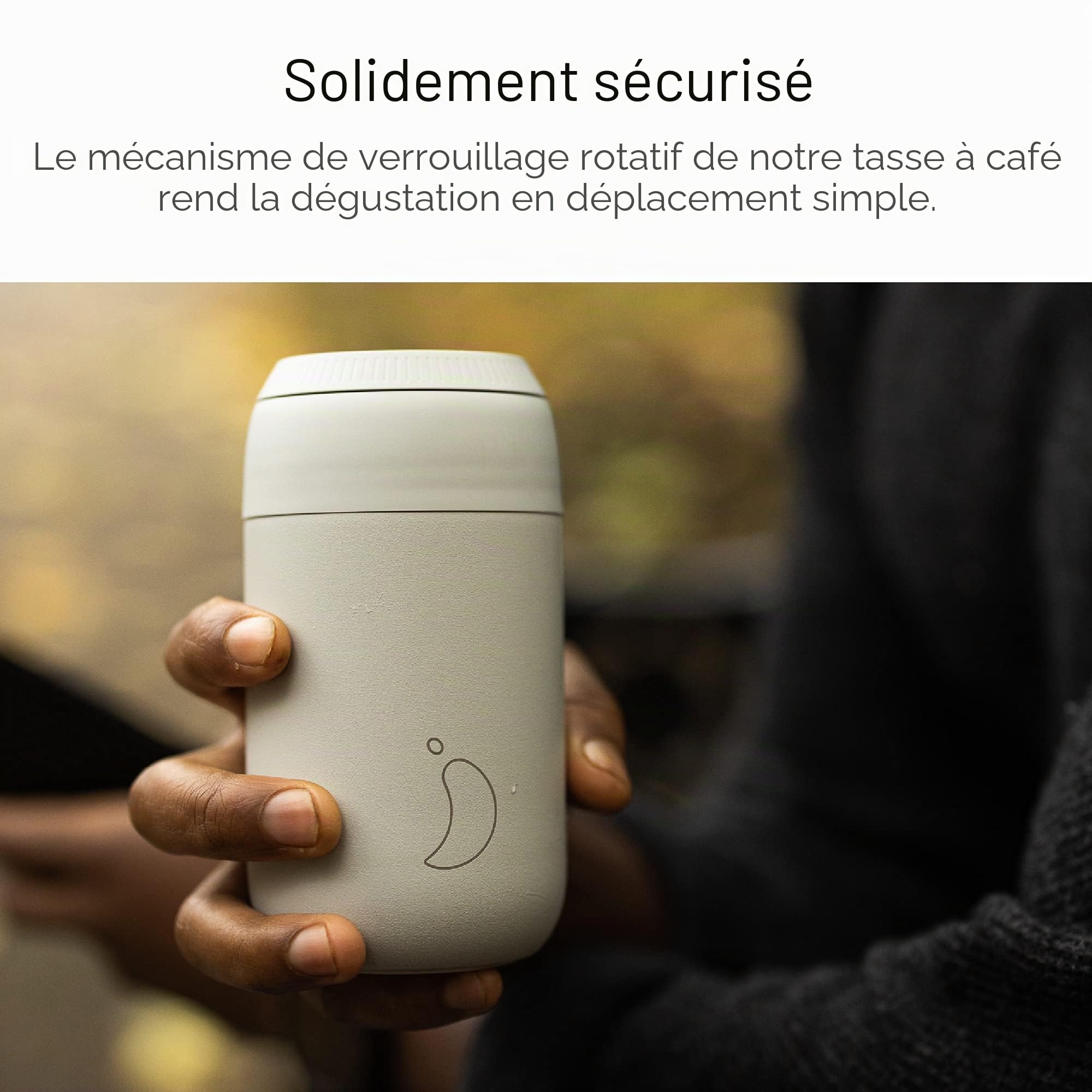 Chilly's Series 2 Tasse à café - Acier Inoxydable avec Surface Douce et Joint Solide - Réutilisable, Double Paroi, Isolation sous vide - Pine Green, 340ml