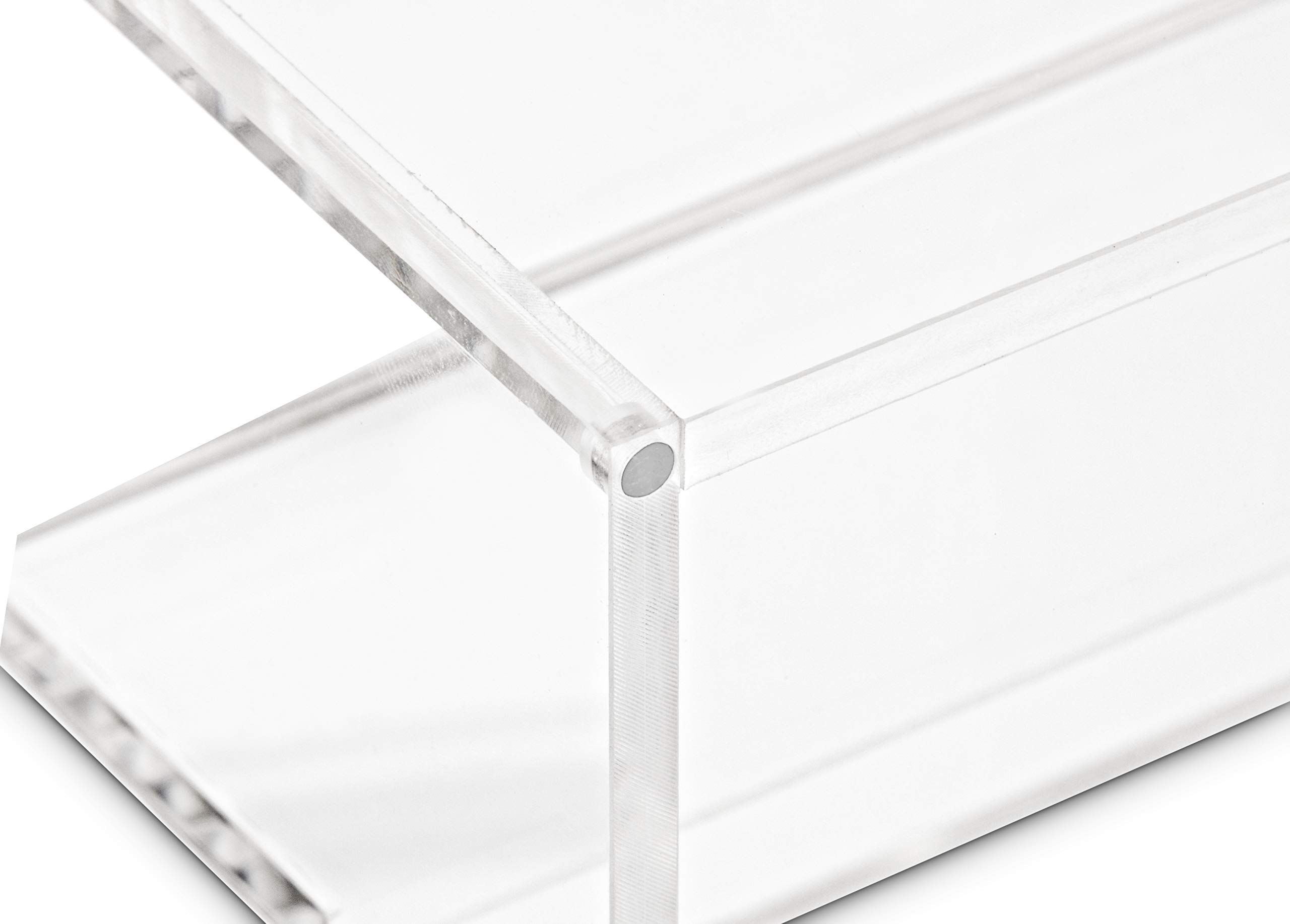 MAUL Visitenkartenbox aus Acryl | Schreibtisch Organizer inkl. Deckel zur Aufbewahrung von Kunden- und Visitenkarten | Möbelschonend dank Noppen für Schreibtisch und Regal | Transparent