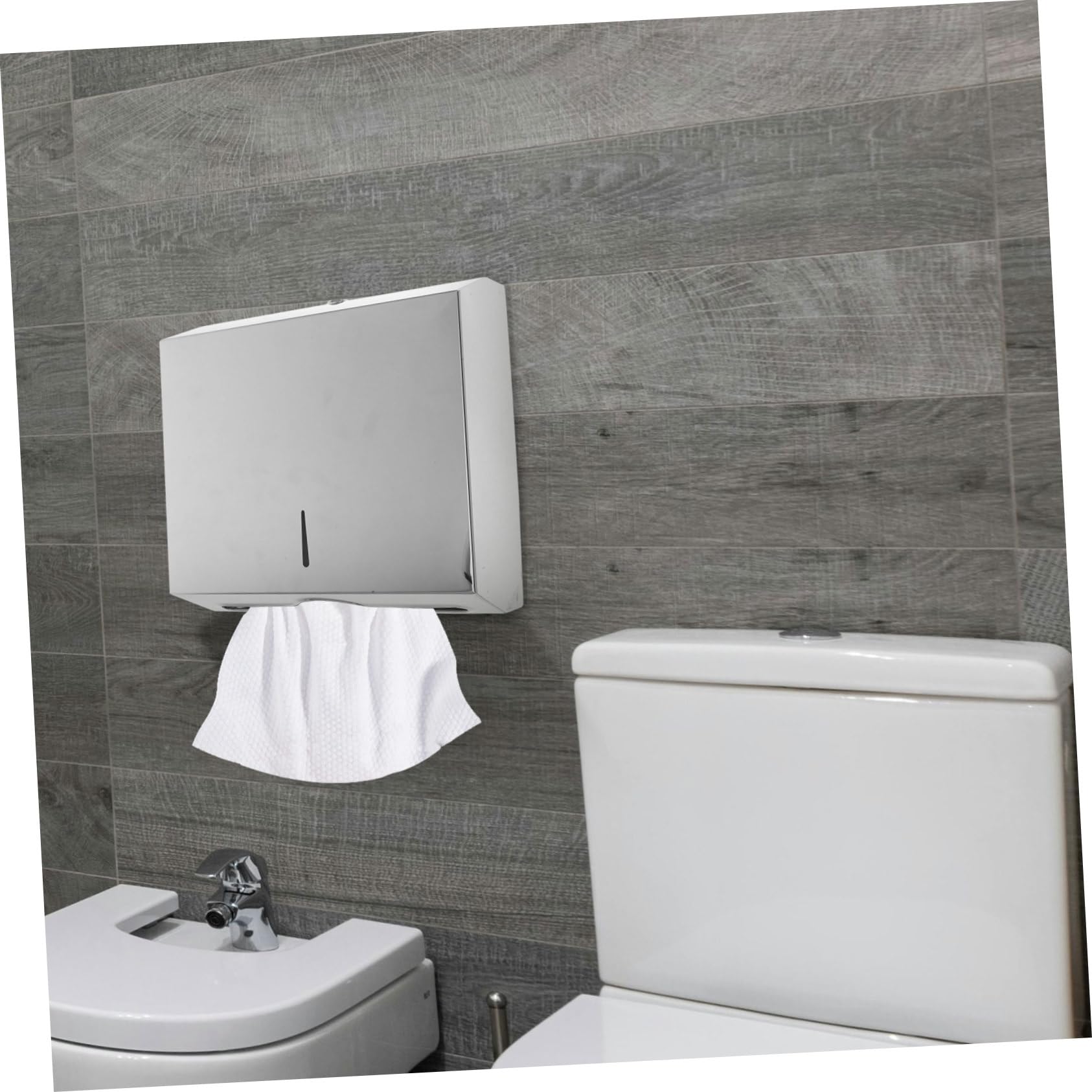 PartyKindom Dispensador De Toallas De Papel Montaje Pared Soporte De Inoxidable para Baños Públicos y Hospitales Diseño Duradero y Fácil Instalación