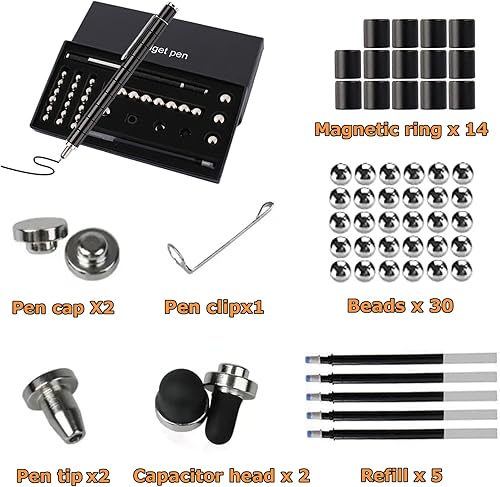 Miniatura 5 de Bolígrafo magnético mejorado para niños y niñas de 8 a 12 años, regalos para adolescentes y niños, bolígrafo de juguete para descompresión,