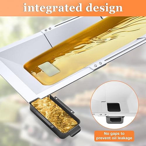 Vista 51 de Uniflasy Bandeja de grasa 69804 con bandeja de captura 67047 para parrillas de gas Weber Spirit serie 300, Spirit E310 E320 E330 S310 S320 S330