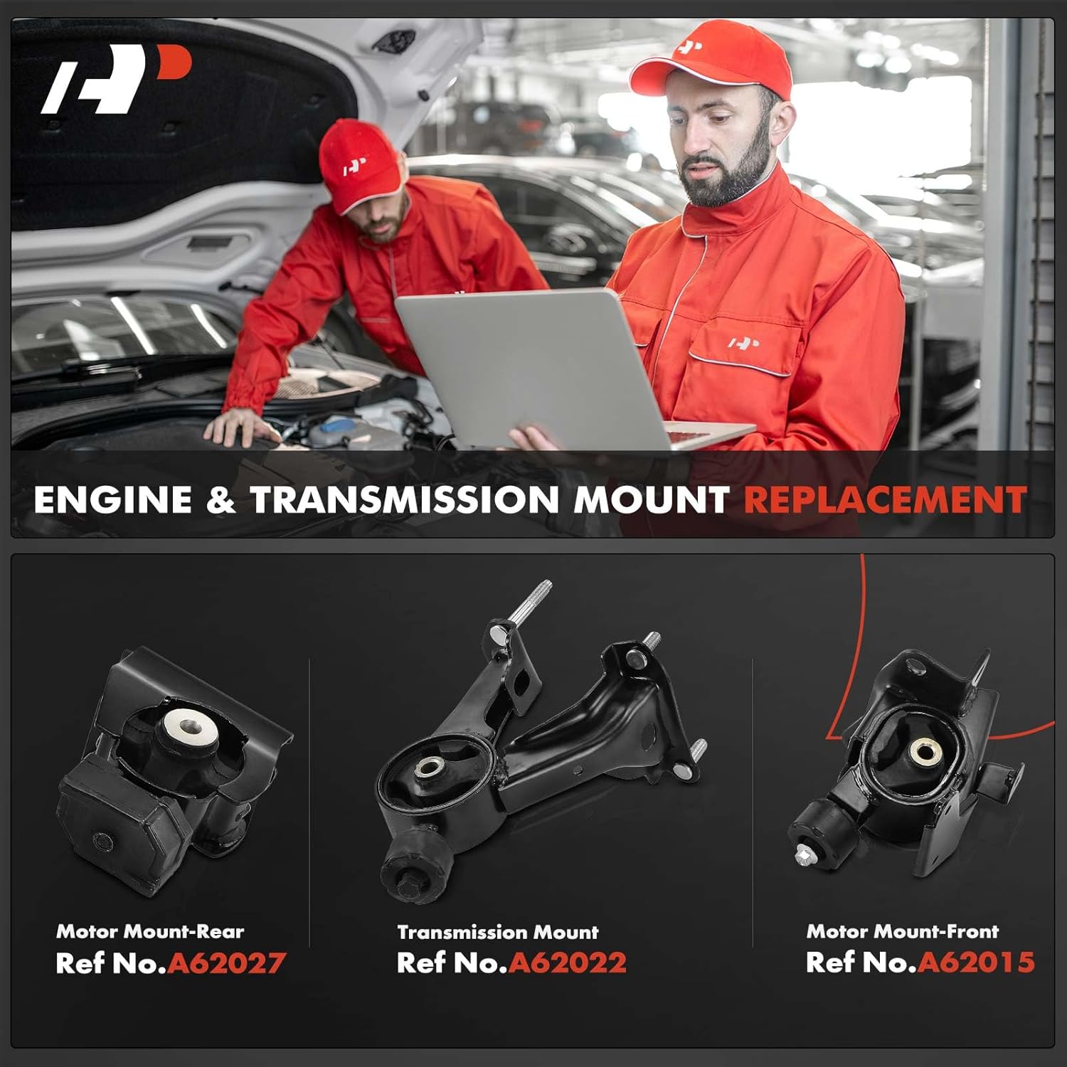 A-Premium Engine Motor Mount and Transmission Mount Kit Compatible with Toyota Corolla, Matrix 2009-2013 & Pontiac Vibe 2009-2010, 1.8L, Automatic Transmission, Set of 3