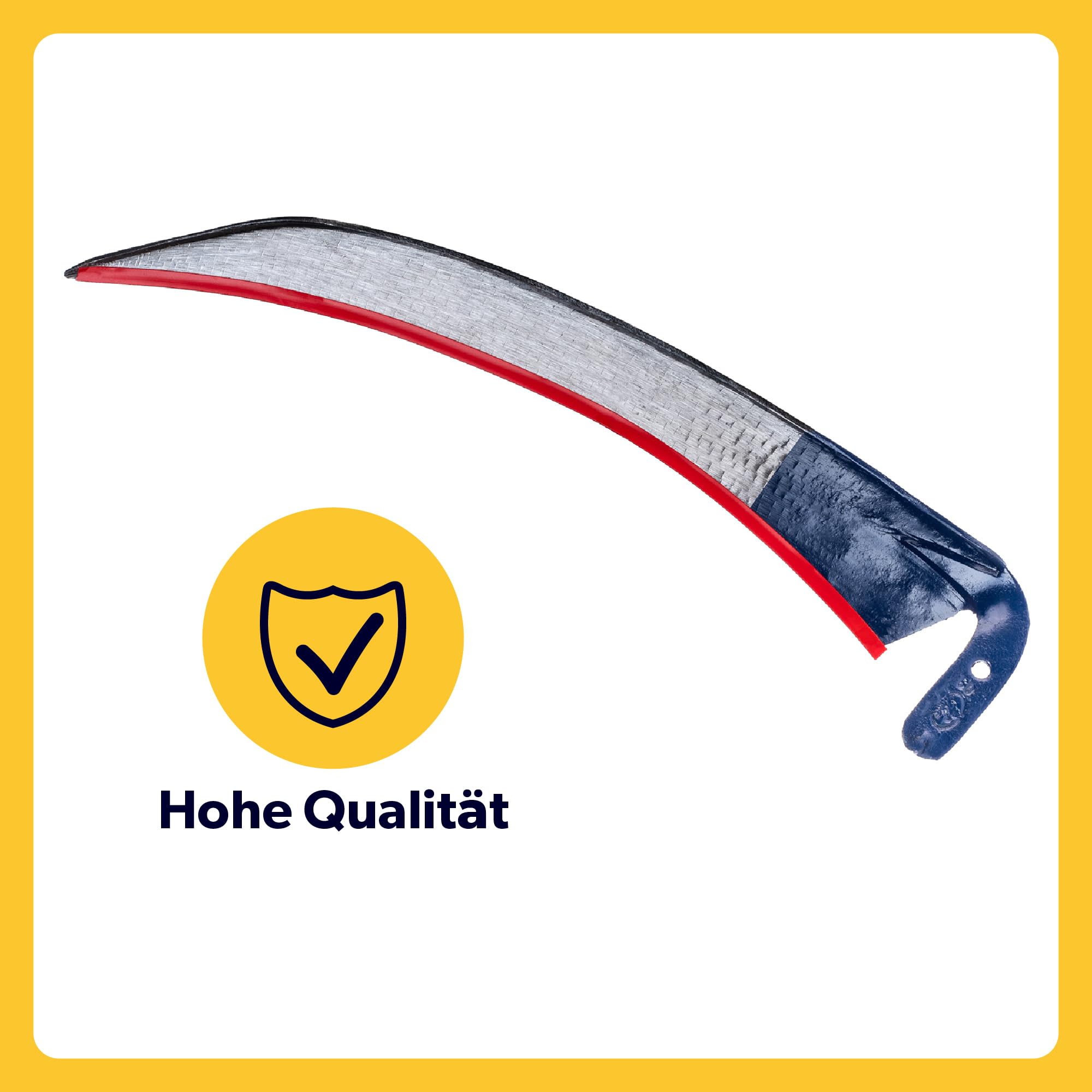KADAX Gartensense aus Metall 60 cm, Handsense, Sichel, Klappsense, Wildwuchssense, Sense, Gartensichel, Grassichel, Blattsichel, Handsichel, Kleinsichel