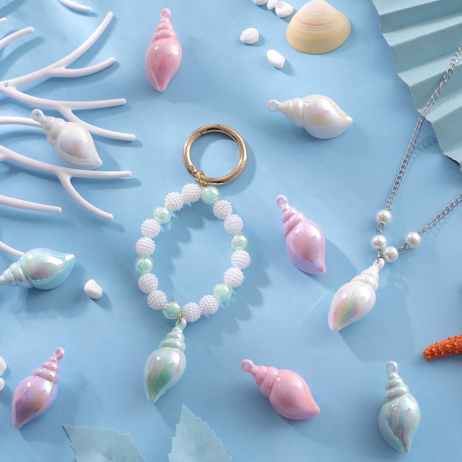 SUNNYCLUE Seashell Earring Making Kit - 10 Pairs DIY Shell Jewelry Supplies With Instructions